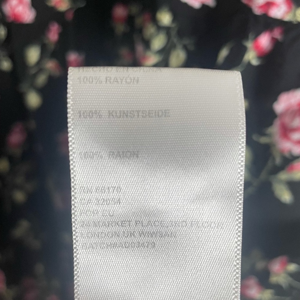 SOLD! Urban Outfitters • Dark Floral Lightweight Black Babydoll Dress. - Picture 2 of 4